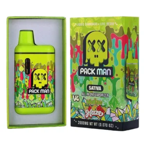 Melon Haze Pack Man V4 Liquid Diamonds Live Resin Vaporizer 2000MG