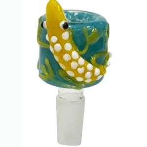 Pacific Rounded Yellow 3D Gecko Male Bowl 14MM