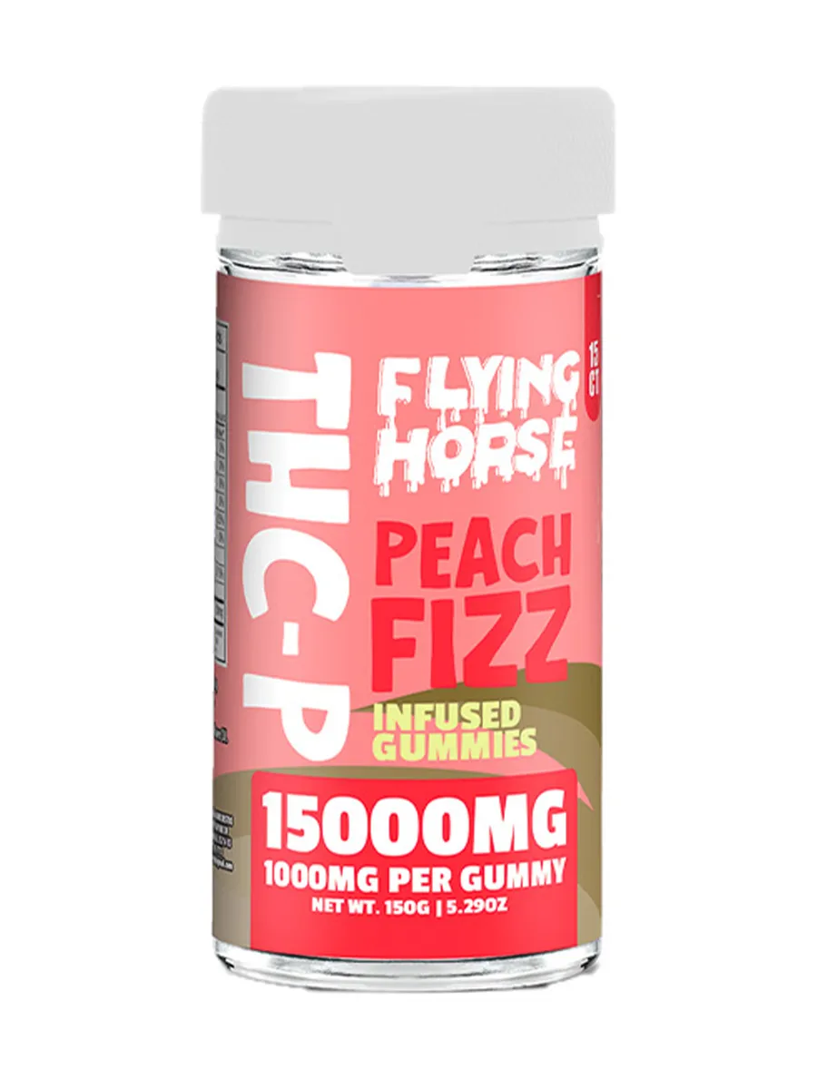 Peach Fizz Flying Horse THCP Infused Gummies 15000MG 15ct