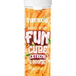 Peach Punch Truemoola Fun Cube Extreme D8+D9 Gummies 6000MG