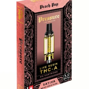 Peach Pop Pressure Live Resin THC-A 510 Cartridge 3.5G