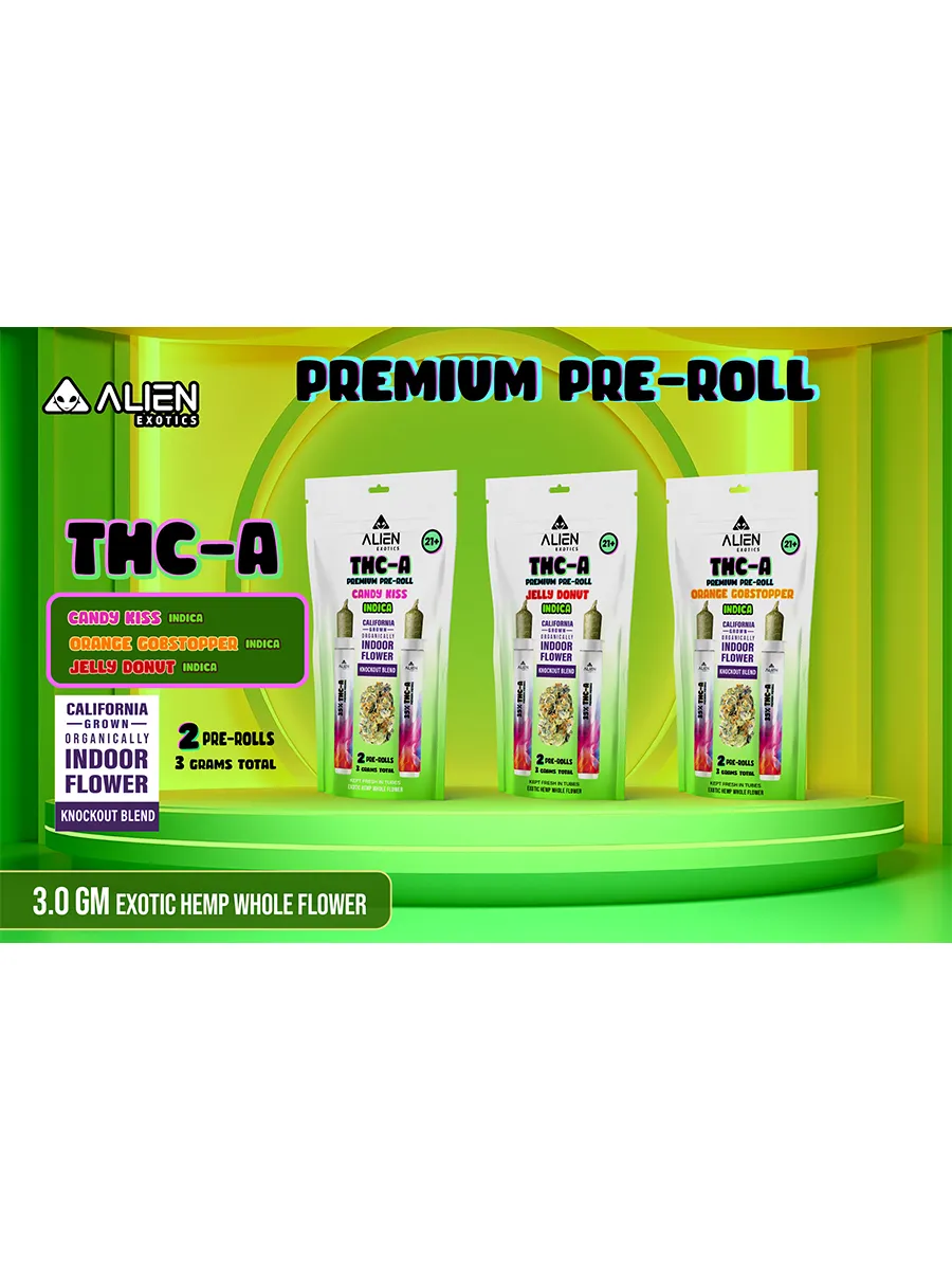 Alaska Thunder Fuck Alien Exotics Premium THC-A Knockout Blend Pre-Roll 2ct - Image 5