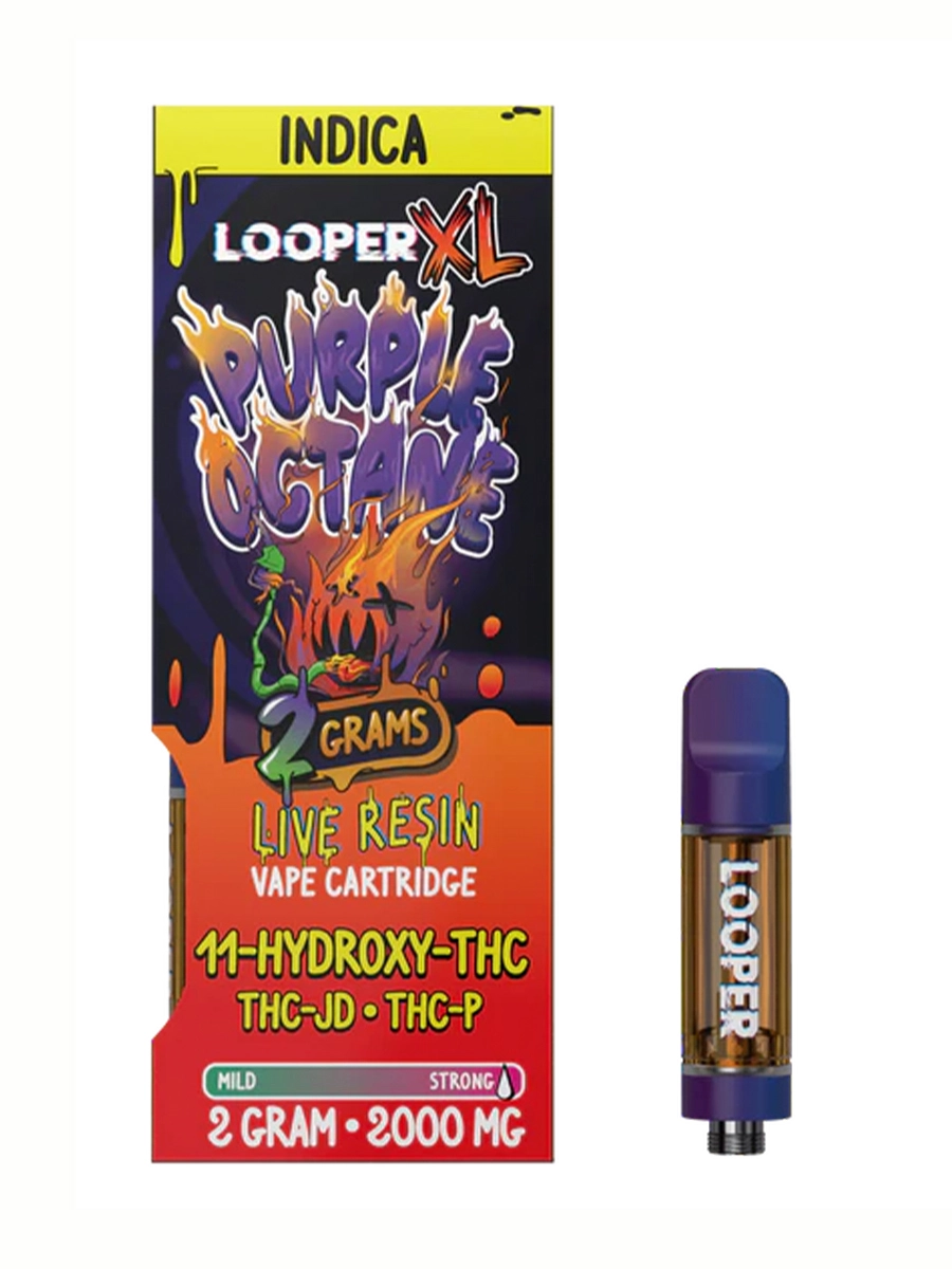 Purple Octane Looper XL 11-Hydroxy-THC+ THC-JD+THC-P Live Resin Cart 2G