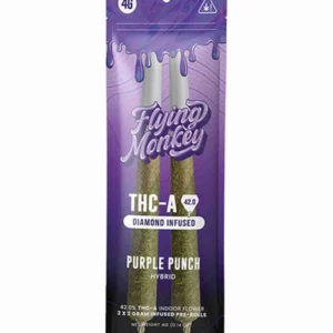 Purple Punch Flying Monkey THC-A Diamond Infused Pre-Roll 4G