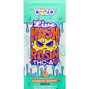 Rainbow Sherbet Dozo Live Hash Rosin + THC-A Diamond Prerolls 2ct