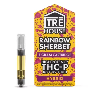 Rainbow Sherbet Tre House THC-P D8 + D9 + D10 Cartridges 1G