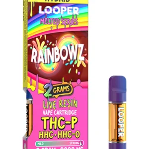 Rainbowz Looper Melted Series THC-P+HHC+HHC-O Live Resie Vape Cart 2G