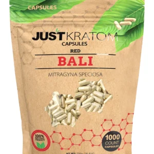 Red Bali Just Kratom Mitragyna Speciosa Capsules 1000ct