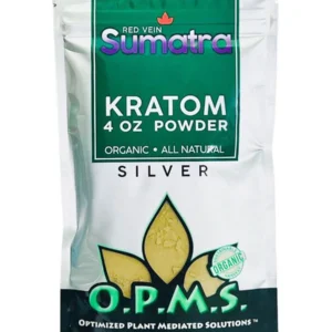 Red Vein Sumatra OPMS Kratom Silver Powder 4oz Bag