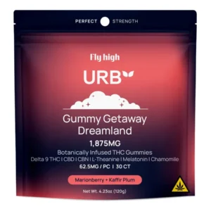 Marionberry Kaffir Plum Fly High Urb Gummy Getaway Restful Botanically Infused THC Gummies 1875mg 30ct