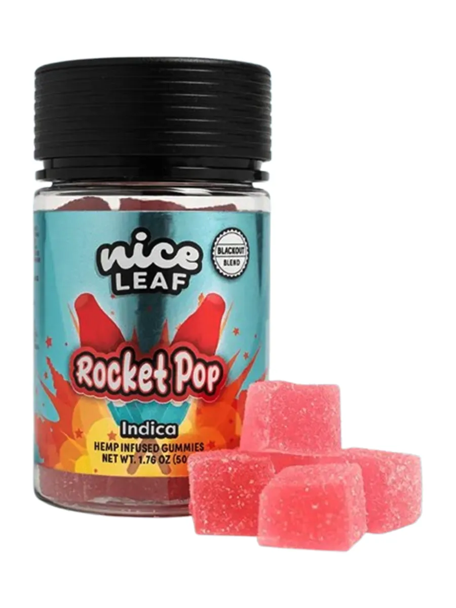 Rocket Pop Nice Leaf Blackout Exotic Blend Gummies 3500MG