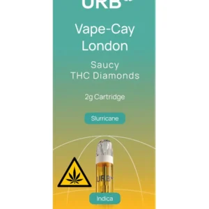 Slurricane URB Vape-Cay London Saucy THC Diamonds Cartridge 2G