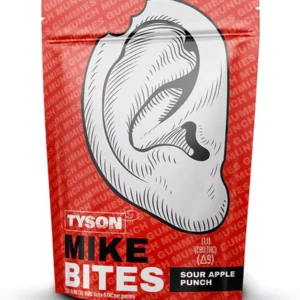 Sour Apple Punch Tyson 2.0 Mike Bites Delta-9 Gummies 400mg