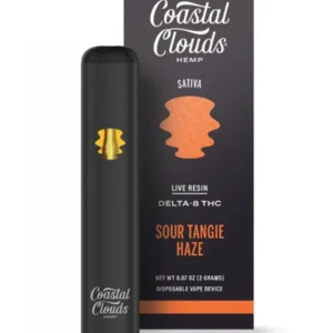 Sour Tangie Haze Coastal Clouds Delta 8 THC Live Resin Disposable Vape 2G