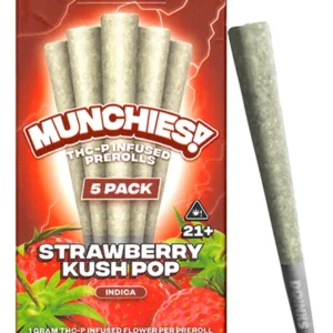 Strawberry Kush Pop Munchies Smacked THCP Diamond Infused Pre-Rolls 1G