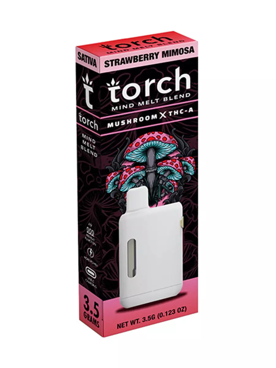 Strawberry Mimosa Torch Mind Melt Mushroom x THC-A Blend Vape 3.5G