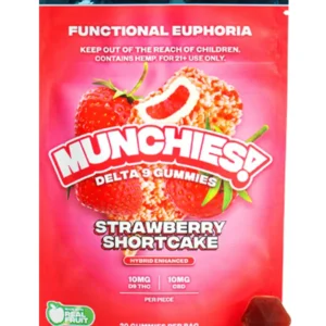 Strawberry Shortcake Munchies Euphoria Delta 9 CBD Gummies 20ct