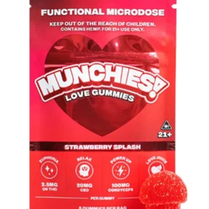 Strawberry Splash Munchies Functional Microdose Love Gummies 5ct