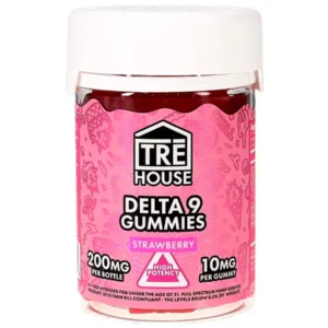 Strawberry Tre House Delta 9 Gummies 200mg