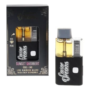Sunset Sherbet Caviar Dreams Live Diamond Blend THCA+THCP Disposable 6MG