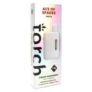 Ace of Spades Indica Torch D6+THC-A Liquid Diamonds Vape 3.5G