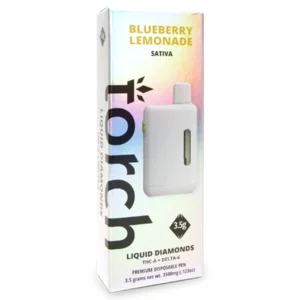Blueberry Lemonade Sativa Torch D6+THC-A Liquid Diamonds Vape 3.5G