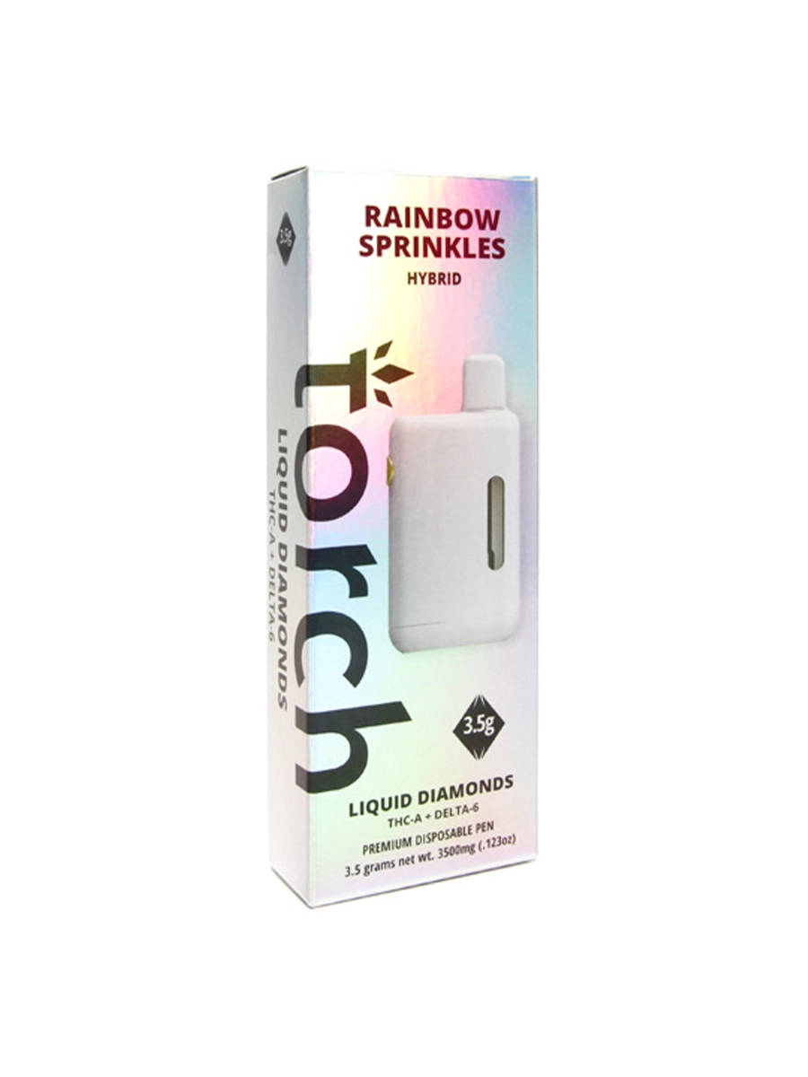Rainbow Sprinkles Hybrid Torch D6+THC-A Liquid Diamonds Vape 3.5G