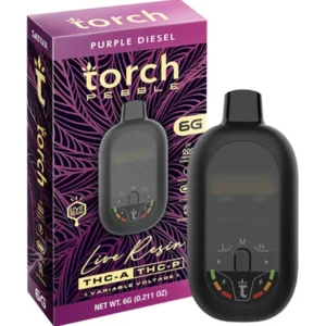 Purple Diesel Torch Pebble Live Resin Disposable 6G