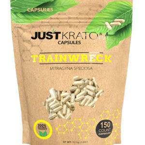 Trainwreck Just Kratom Mitragyna Speciosa Capsules 150ct