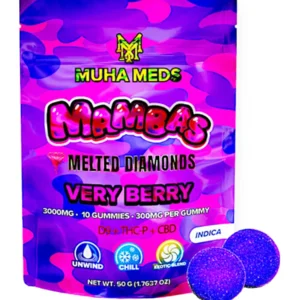 Very Berry Muha Meds Mambas Melted Diamonds Gummies 3G 10ct