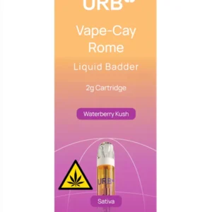 Waterberry Kush URB Vape-Cay Rome Liquid Badder Cartridge 2G
