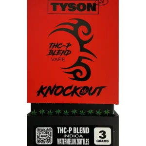 Watermelon Zkittles Tyson 2.0 Knockout THCP Blend Disposable 3G