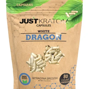 White Dragon Just Kratom Mitragyna Speciosa Capsules 80ct