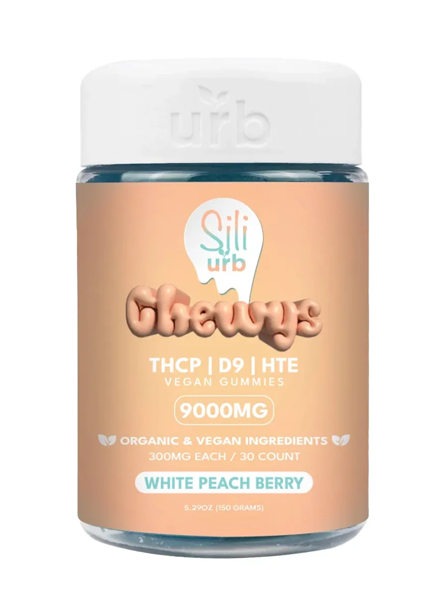 White Peach Berry Sili x URB THCP | D9 | HTE Vegan Gummies 9000mg 30ct