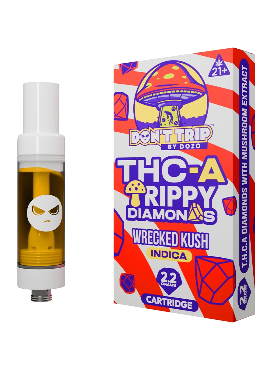 Wrecked Kush Don’t Trip by Dozo THC-A Trippy Diamonds Cartridge 2.2G
