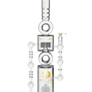26″ Tsunami Apple Double Donut Showerhead Perc Water Pipe