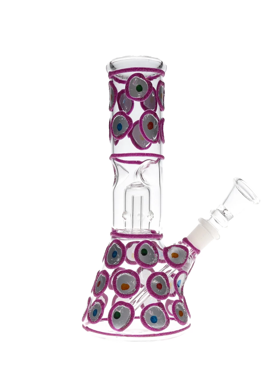 8″ Circle Pattern Beaker Base Water Pipe