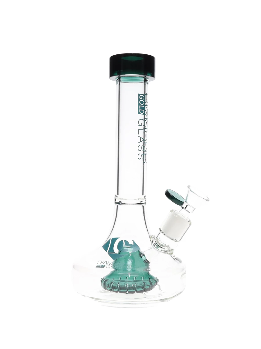 9″ Hookah Mini Beaker Perc Water Pipe by Diamond Glass - Image 2
