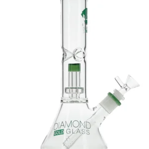 11″ Clear Mansion Matrix Showerhead Beaker Bong by Diamond Glass