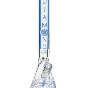 18″ Dalmont No Perc Water Pipe by Diamond Glass
