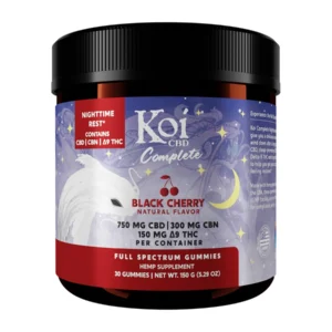 Black Cherry Koi CBD + CBN + D9 Nighttime Rest Gummies 750mg