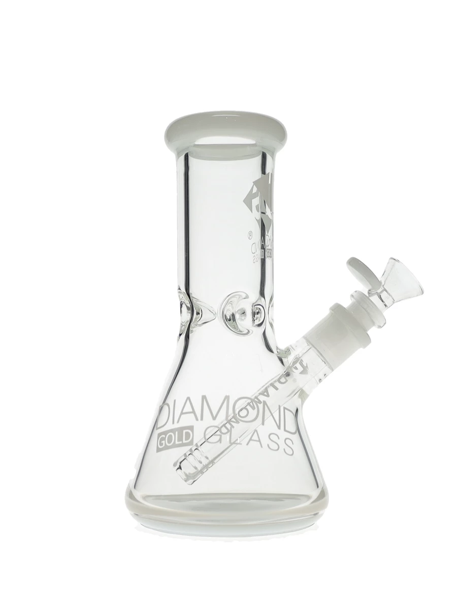 8″ Hitter No Perc Beaker Water Pipe by Diamond Glass - Image 7